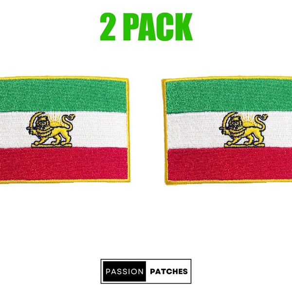 Pack of 2 Iran Flag Patch Mahsa Amini Women Life Freedom Iron On Persian Pair