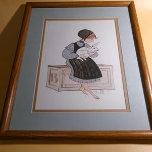 P. Buckley Moss 1984 Signed Numbered Limited Edition Framed Print "Molly"