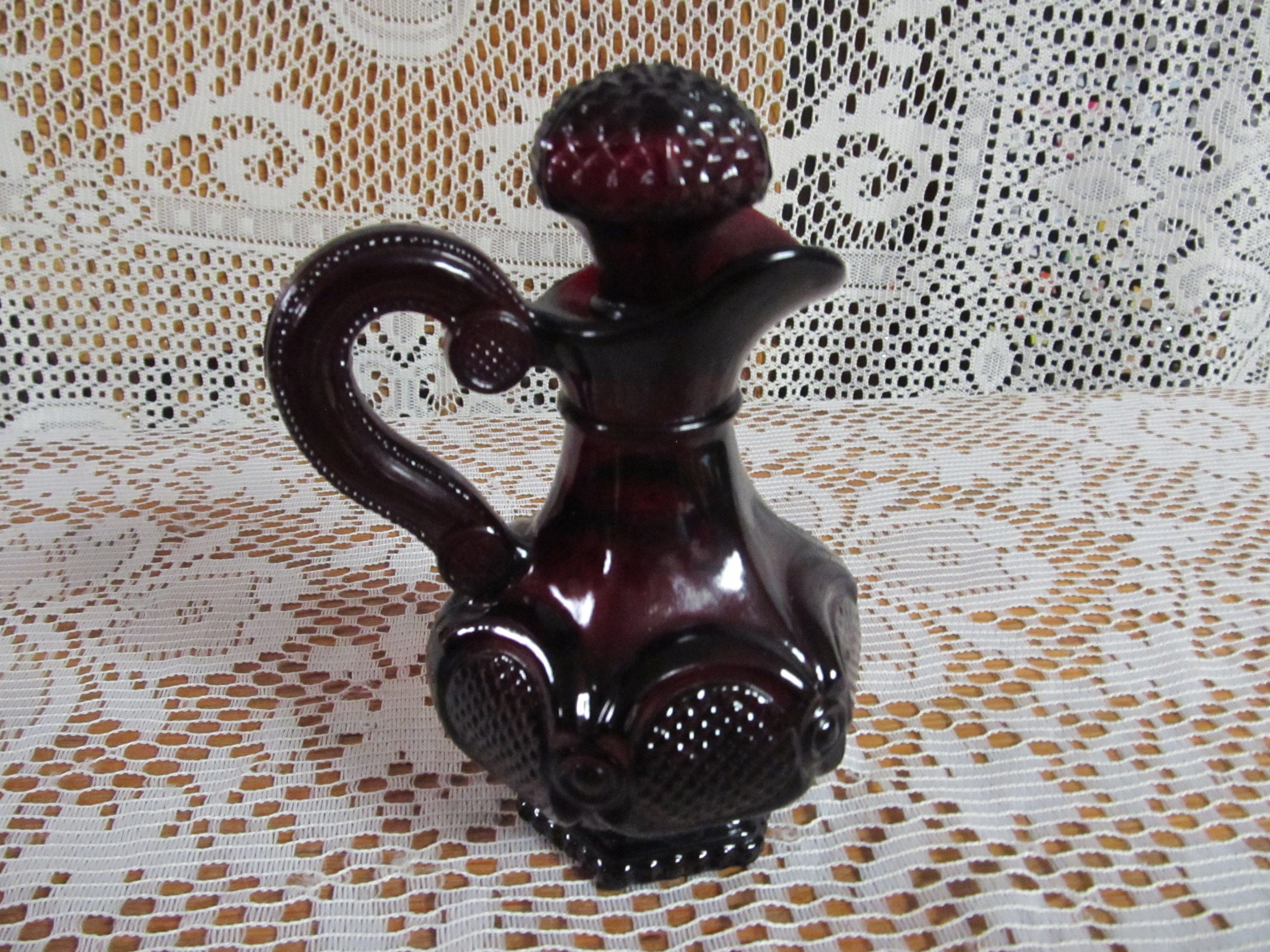 Vintage Avon Cape Cod Ruby Red Glass Oil / Vinegar Cruet - Etsy