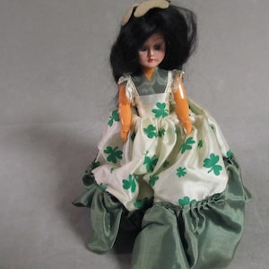 Vintage 6&quot; A & H Ireland Doll in Original Plastic Dome Woodside, NY from 1960s