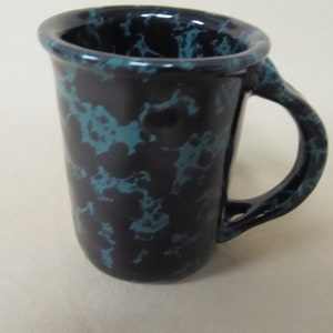 Vintage Bennington Potters 1967 Mug Mottled Green and Black