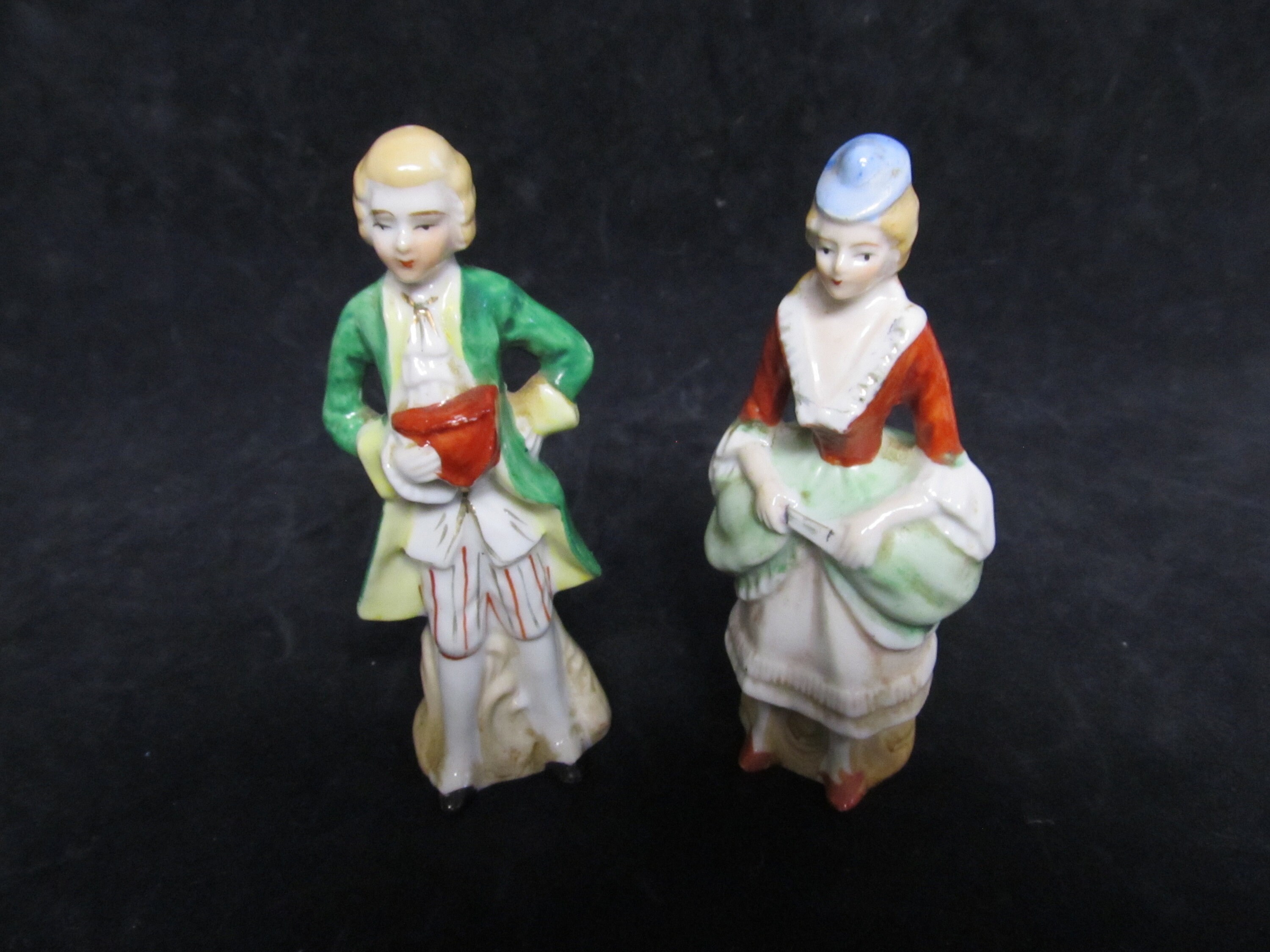 Vintage 1940s Occupied Japan Hand Painted Porcelain Victorian
