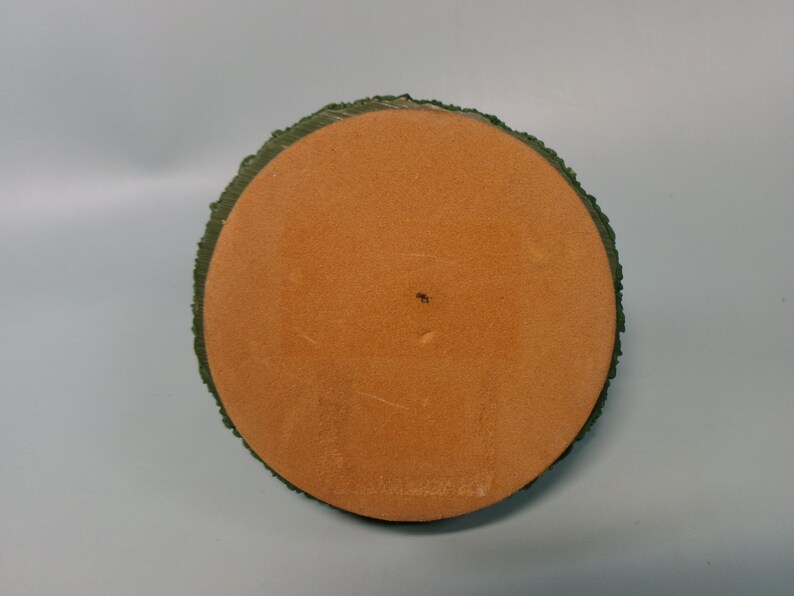 Peut inclure: Un dessous de verre rond en bois, avec un centre brun clair et un bord textur&eacute; vert fonc&eacute;. Le dessous de verre a un aspect naturel et rustique, adapt&eacute; &agrave; divers styles de d&eacute;coration int&eacute;rieure.