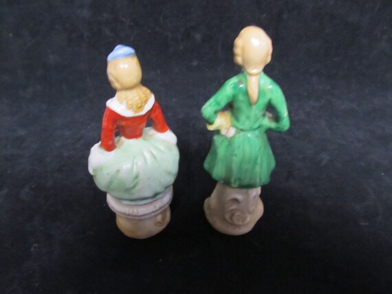 Vintage 1940s Occupied Japan Hand Painted Porcelain Victorian