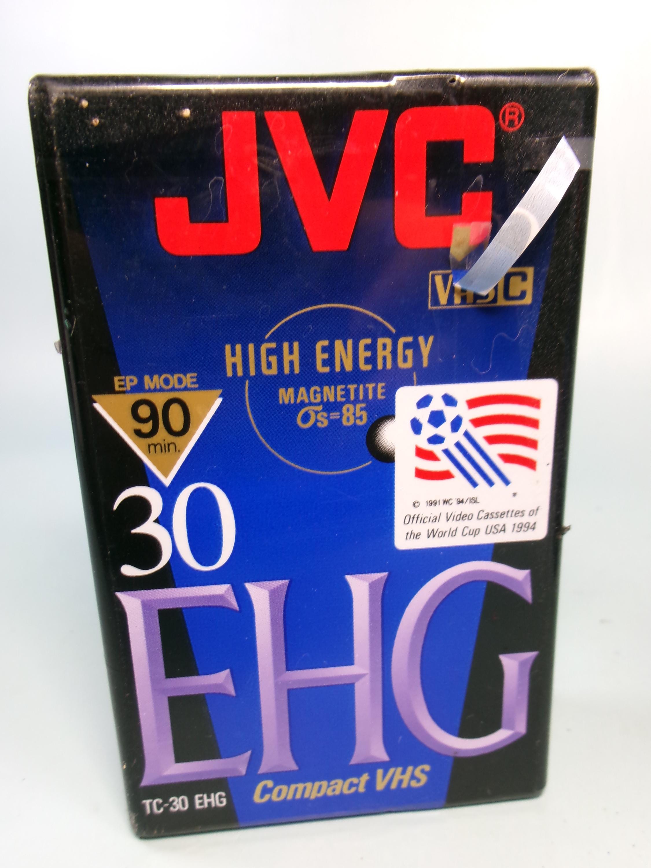 Two JVC Compact VHS TC-30 Extra High Grade Blank Cassette Tapes 30 ...