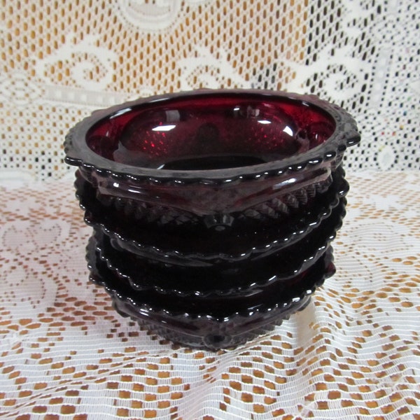 Avon Red Glass Etsy