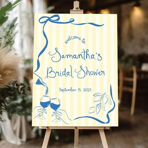 Lemon bridal shower sign, Amalfi coast bridal shower, Mediterranean bridal shower, lemon welcome sign bridalshower, Hand drawn Positano sign
