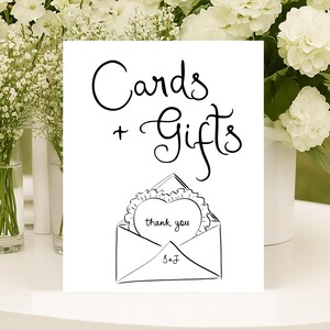Cards and Gifts Sign, Wedding Cards Sign Printable, Bridal Shower Gift Table Sign, Baby Shower Cards Box Sign, Instant Download