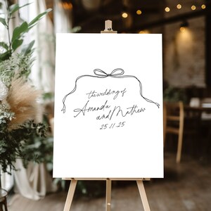 Vintage Handwritten Wedding Welcome Sign Template Hand Drawn Editable Wedding Signs Large Wedding Sign Stand Welcome Sign Printable