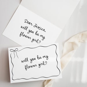 Will you be my Flowergirl Proposal Card, Flower girl Proposal Card Template, bow flower girl Proposal Card, Will You Be My Paige boy