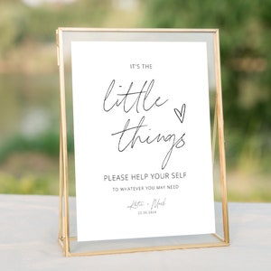 Minimalist Wedding Bathroom Basket Sign Template, Bathroom Sign for Wedding, Please Help Yourself Sign, Wedding Signs, Instant Download