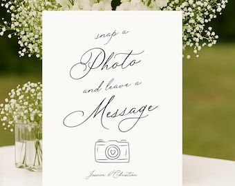 Photo Guest Book Template, whimsical Wedding Reception Table Sign, Share your photos Wedding Photo Sign, Wedding photo guestbook sign
