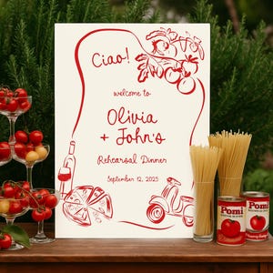 That&#39;s Amore Rehearsal Dinner Welcome Sign, That&#39;s Amore Rehearsal Pizza Welcome Sign Template, Rehearsal dinner Pizza Party Italian Decor