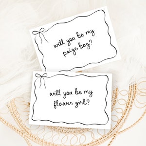Will you be my Flowergirl Proposal Card, Flower girl Proposal Card Template, bow flower girl Proposal Card, Will You Be My Paige boy