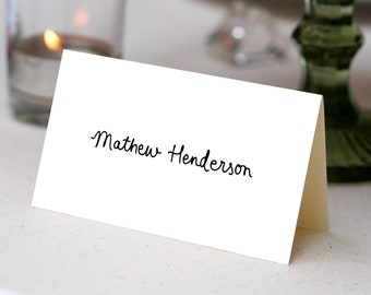 Whimsical hand drawn Wedding Place Cards Template, Editable Place Card, Black and White Wedding Place Card, Editable Wedding Table Name Card