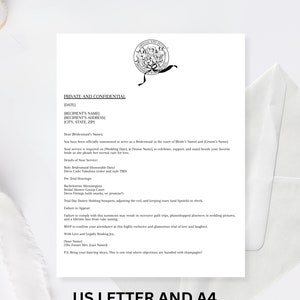 Funny Bridesmaid & Maid of Honor Proposal - Official Looking Jury Duty Summons, Bridesmaid Jury Duty Summons Letter, Bridal Party Proposal