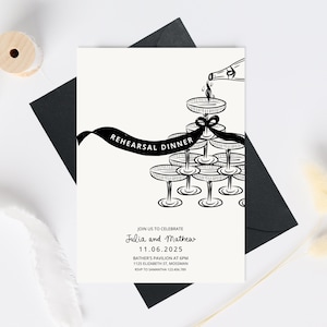 Wine Rehearsal Dinner Invite template, The Night before Rehearsal Dinner Invitation, drawn Wedding Rehearsal Invite, Whimsical party invite