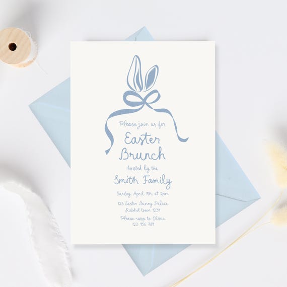 Easter Brunch Invitation, Easter Brunch Invite, Easter Invitation, Easter Egg Hunt Invitation, Easter brunch with the girls whimsical easter
