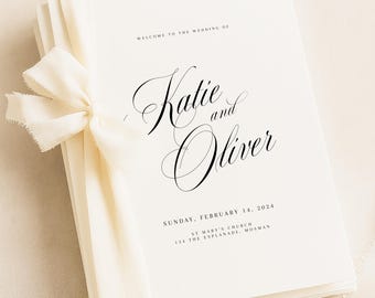 Wedding Program Template Church Ceremony | Editable Order of Service, Religious Wedding Program Printable, DIY Catholic Christian Program