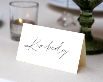 Elegant Wedding Name Cards Template, Printable, 100% Editable, Place, Escord, Flat & Folded, Digital Download, Self-Editing, Classic