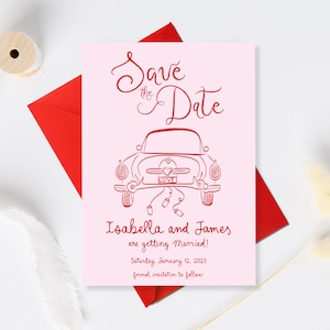 Save the Date invitation whimsical hand drawn, Modern Save the Date, Editable Wedding Save The Date Template, Save the date drawn wedding