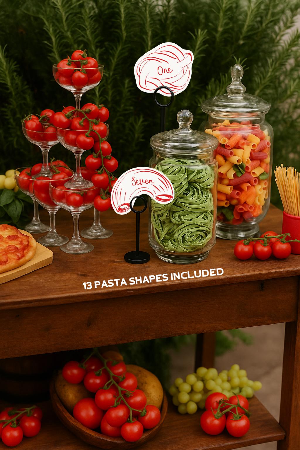 Pasta Table Number Cards Template: Italian Wedding Place Cards (digital ...