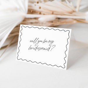 Will you be my bridesmaid Proposal Card, Bridesmaid Proposal Card Template, Whimsical bridesmaid Proposal Card, Will You Be My Maid of Honor