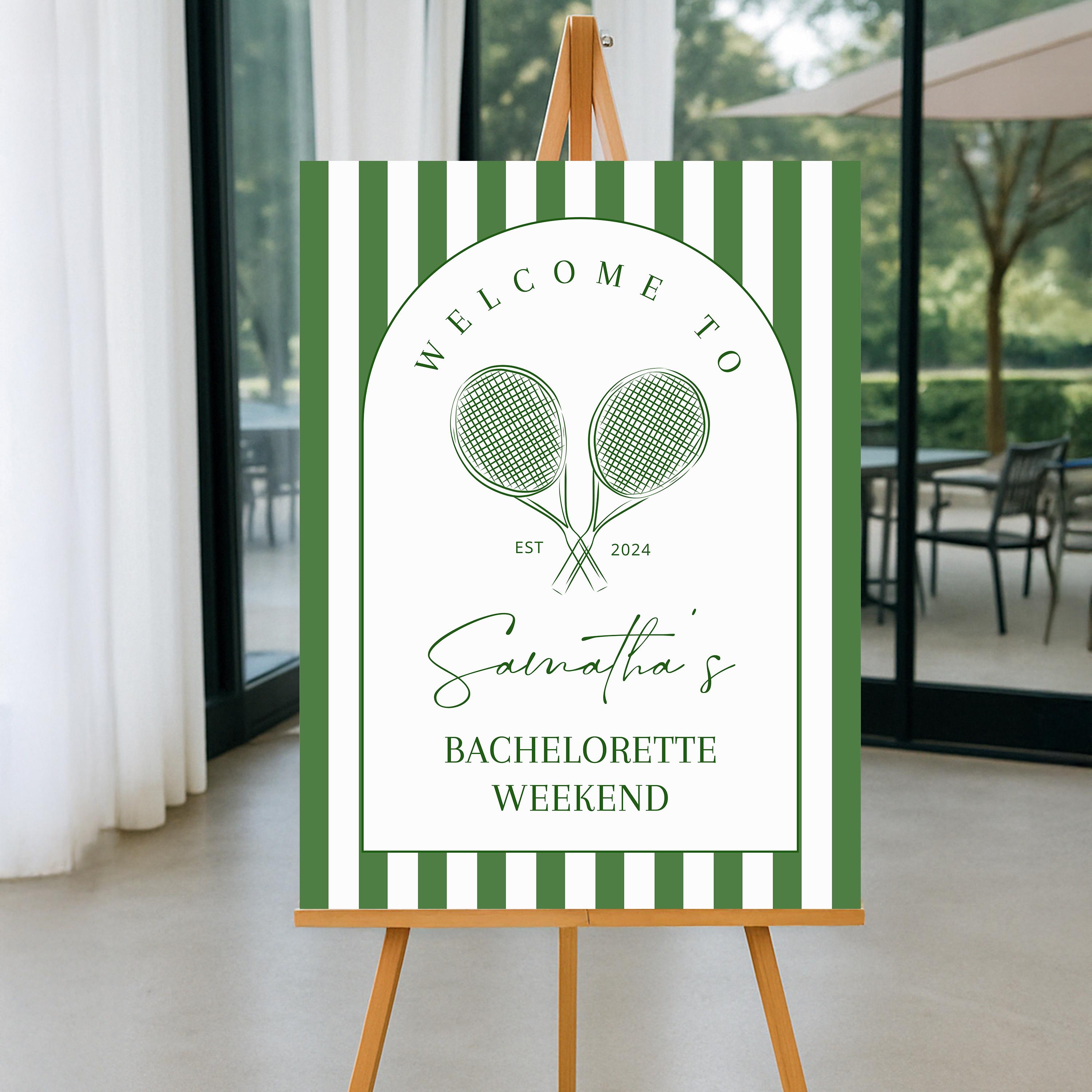 Country Club Bachelorette Welcome Sign Template, Vintage Country