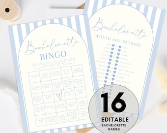 Coastal Bachelorette Party Games Bundle: Last Toast on The Coast (Digital Download Template)