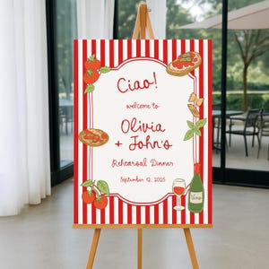 That&#39;s Amore Rehearsal Dinner Welcome Sign, That&#39;s Amore Rehearsal Pizza Welcome Sign Template, Rehearsal dinner Pizza Party Italian Decor
