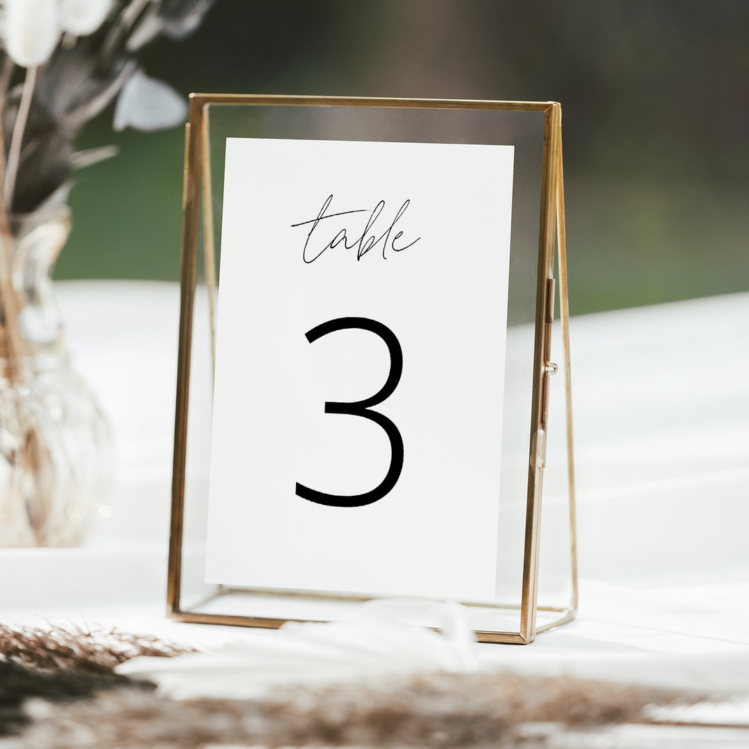 Table Number Template, Table Numbers, Printable Table Numbers, Table ...