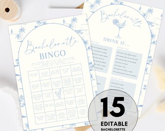 Coastal Bachelorette Party Games Bundle: Last Toast on The Coast (Digital Download Template)