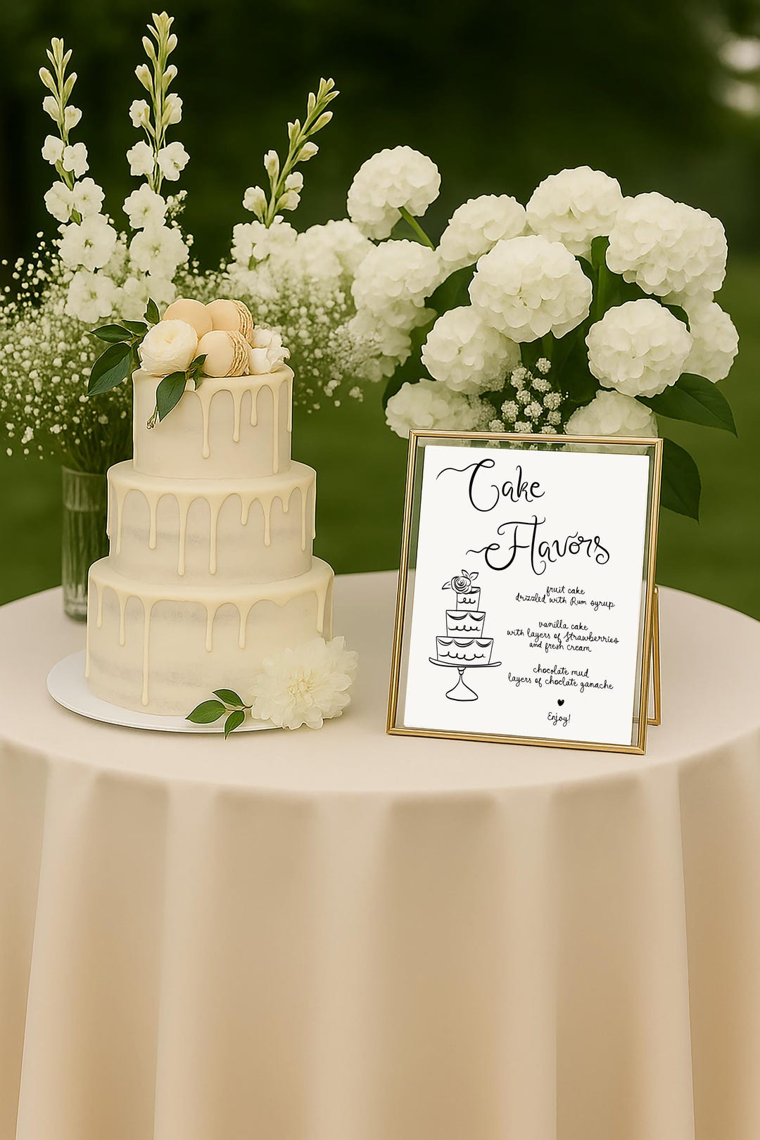 Dessert Table Sign Template, Whimsical Wedding Dessert Menu Sign ...