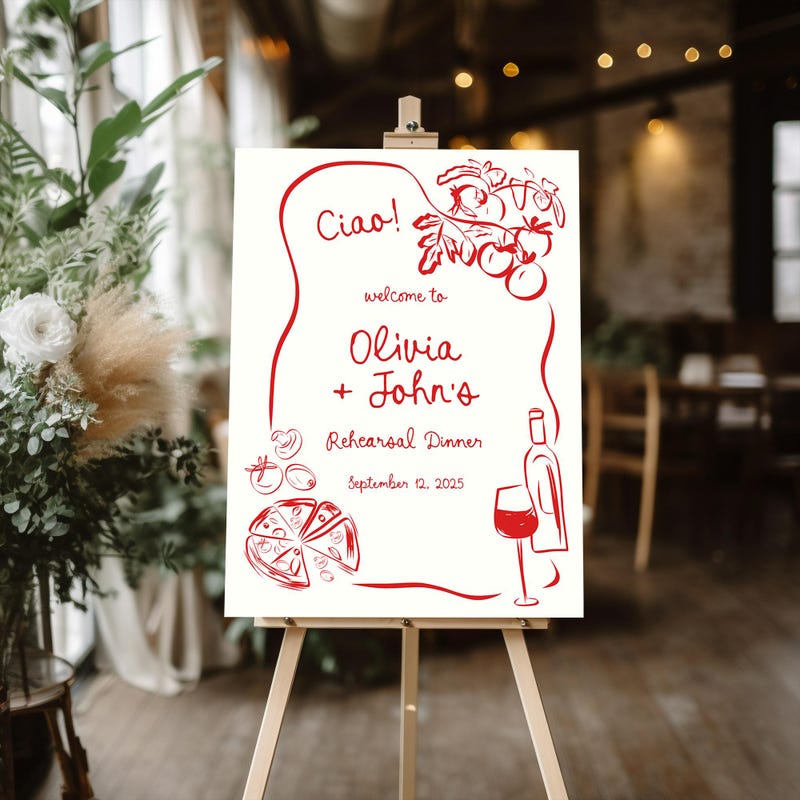 Getting Dinner Sign Rehearsal Dinner Signs - Etsy