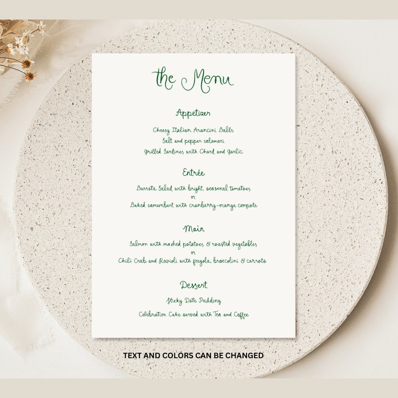 Whimsical Wedding Menu Template printable, Handwritten wedding party food menu, Hand drawn wedding menu scribble wedding decor image 2