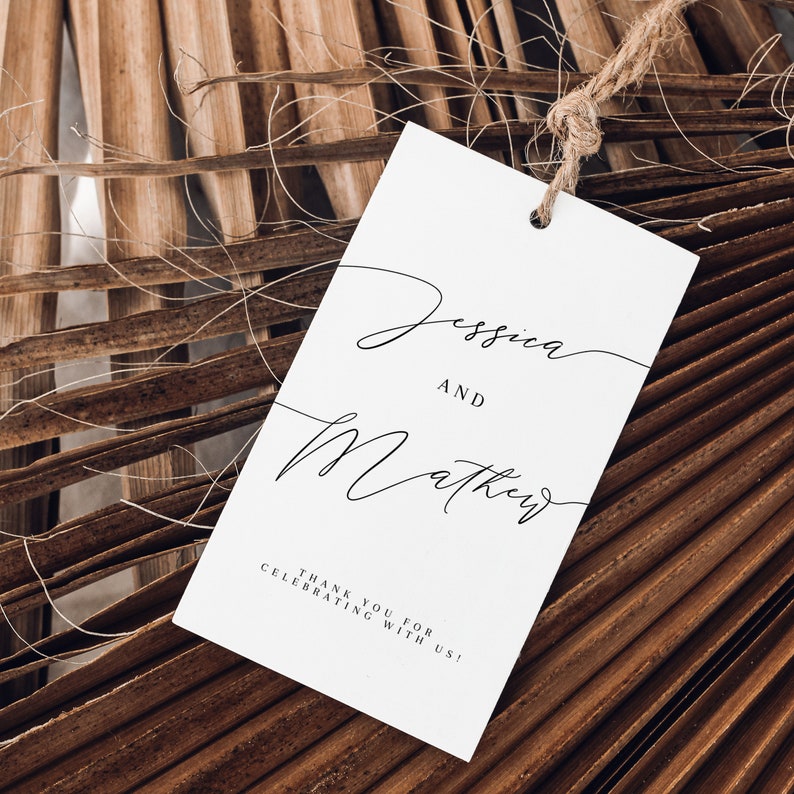 50 Etichette Regalo Personalizzate Per Bomboniere - Fai Da Te, Matrimonio, Festa, Bianco Floreale - 5