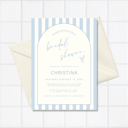 Coastal Last Toast On The Coast 30A Bachelorette Invitation Template, Beach Bachelorette Party Invite, Blue Coastal Bridal Shower Invitation