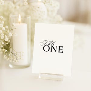 Table Number Template | Editable Wedding Table Numbers | Printable 5x7 Table Cards | Elegant table number 4x6, Instant Download Table Number