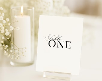 Table Number Template | Editable Wedding Table Numbers | Printable 5x7 Table Cards | Elegant table number 4x6, Instant Download Table Number
