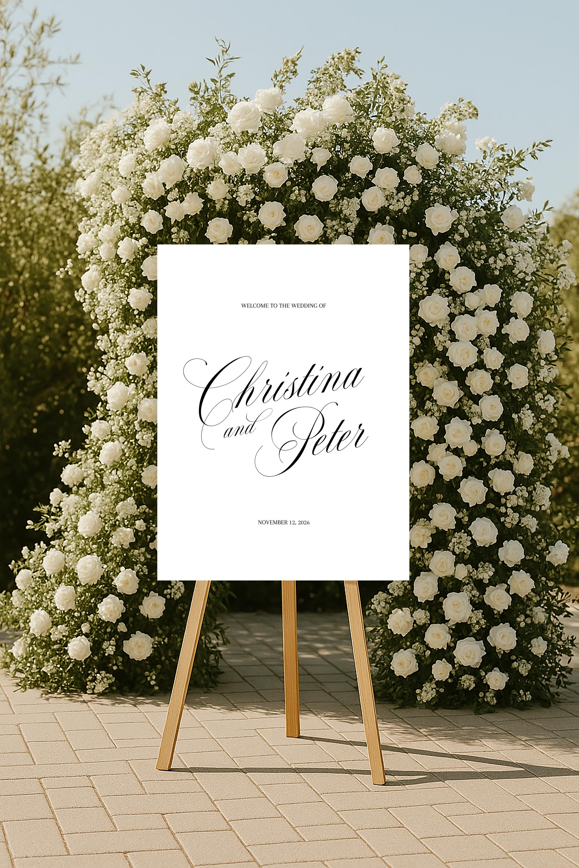Wedding Welcome Sign Template, Elegant Welcome Template, Wedding ...