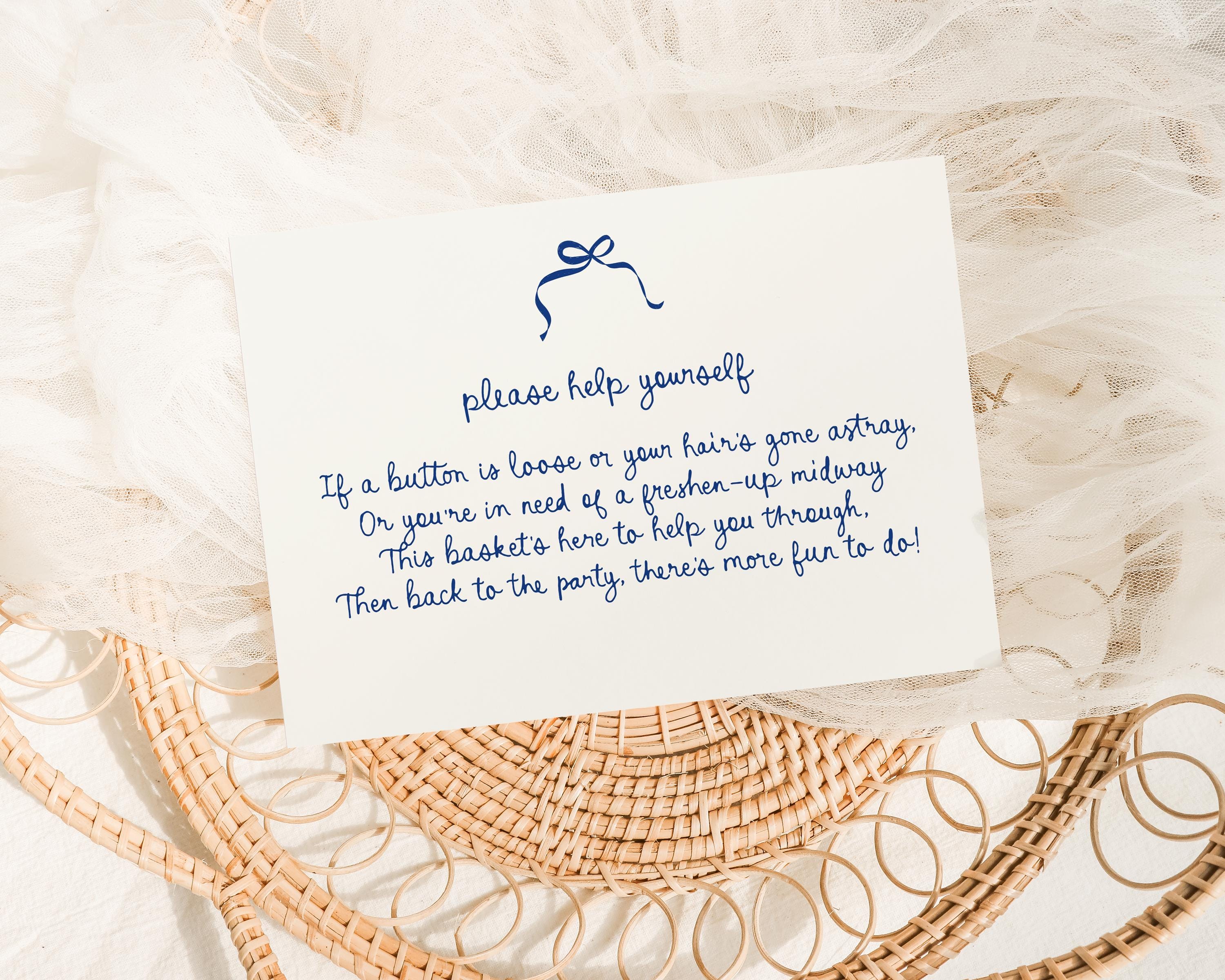 Toileties Sign Blue Bathroom Sign Printable, Whimsical Wedding Toiletries or Party ...