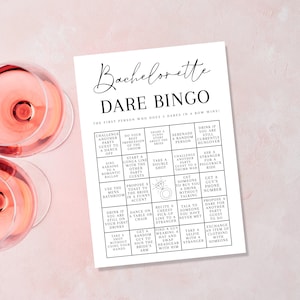 Bachelorette Bingo Game, Editable Bachelorette Party Game printable, Bachelorette Activity, Hen Party Download, Dare Bingo bachelorette Game