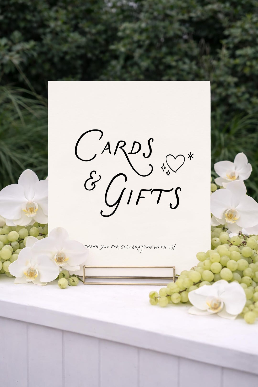 Cards & Gifts Sign Template, Wedding Cards Sign, Minimal Wedding Sign ...