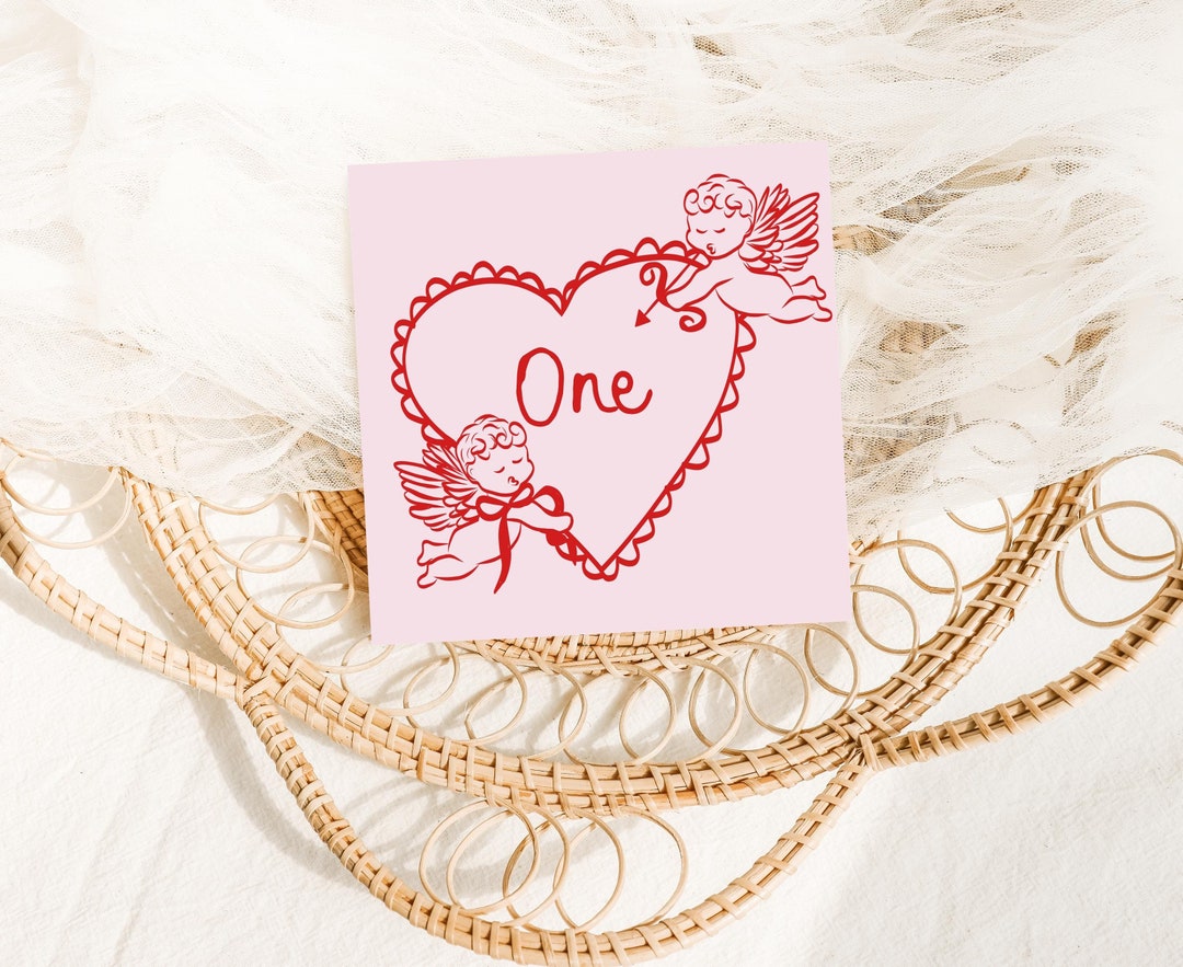 Table Number Red Hand Drawn Table Number Template, Printable Red Table Numbers, Pink ...