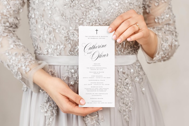 Wedding Program Template Church Ceremony Editable Order of Service Wedding Program Template Church Ceremony Editable Order of Service