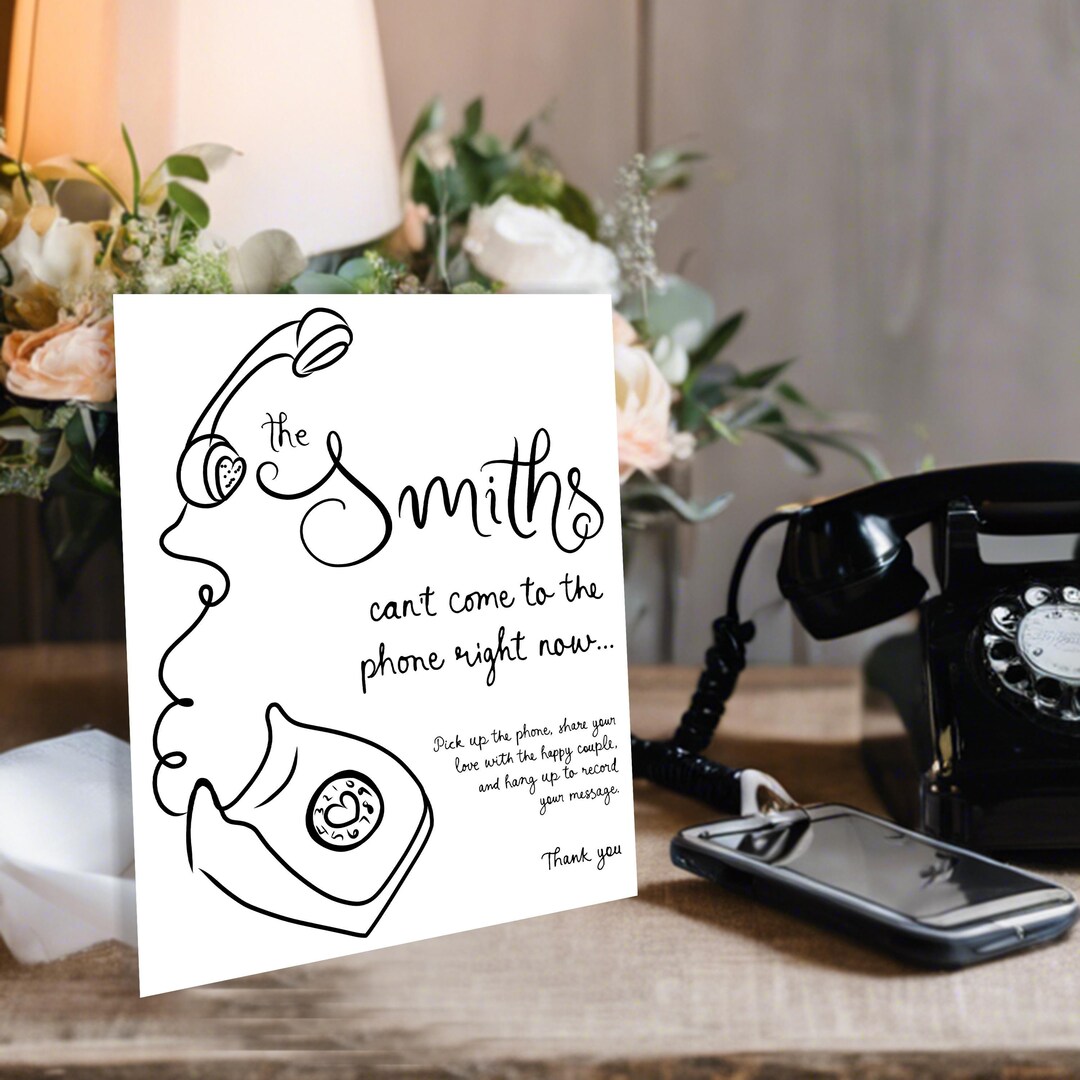 Audio Guest Book Template, Whimsical Wedding Reception Table Sign ...