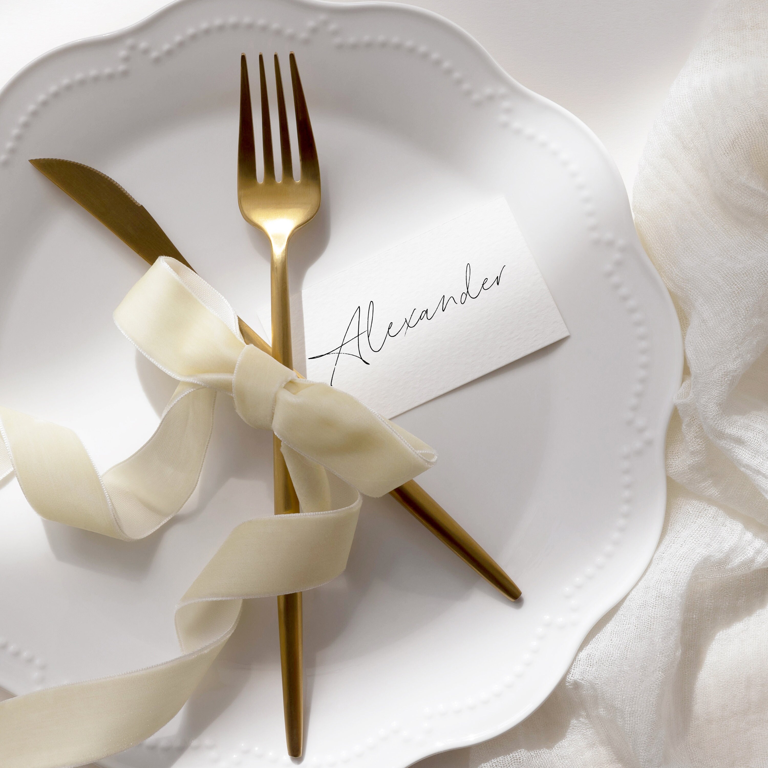 Elegant Wedding Name Cards Template, Printable, 100% Editable, Place ...