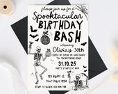 Halloween Birthday Invite, 30th Birthday Invitation Template, Editable Halloween Costume Party Invite, Death to My 20s Birthday Halloween