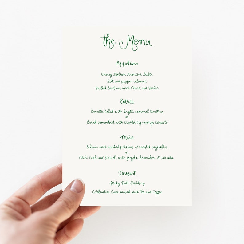 Whimsical Wedding Menu Template printable, Handwritten wedding party food menu, Hand drawn wedding menu scribble wedding decor image 3