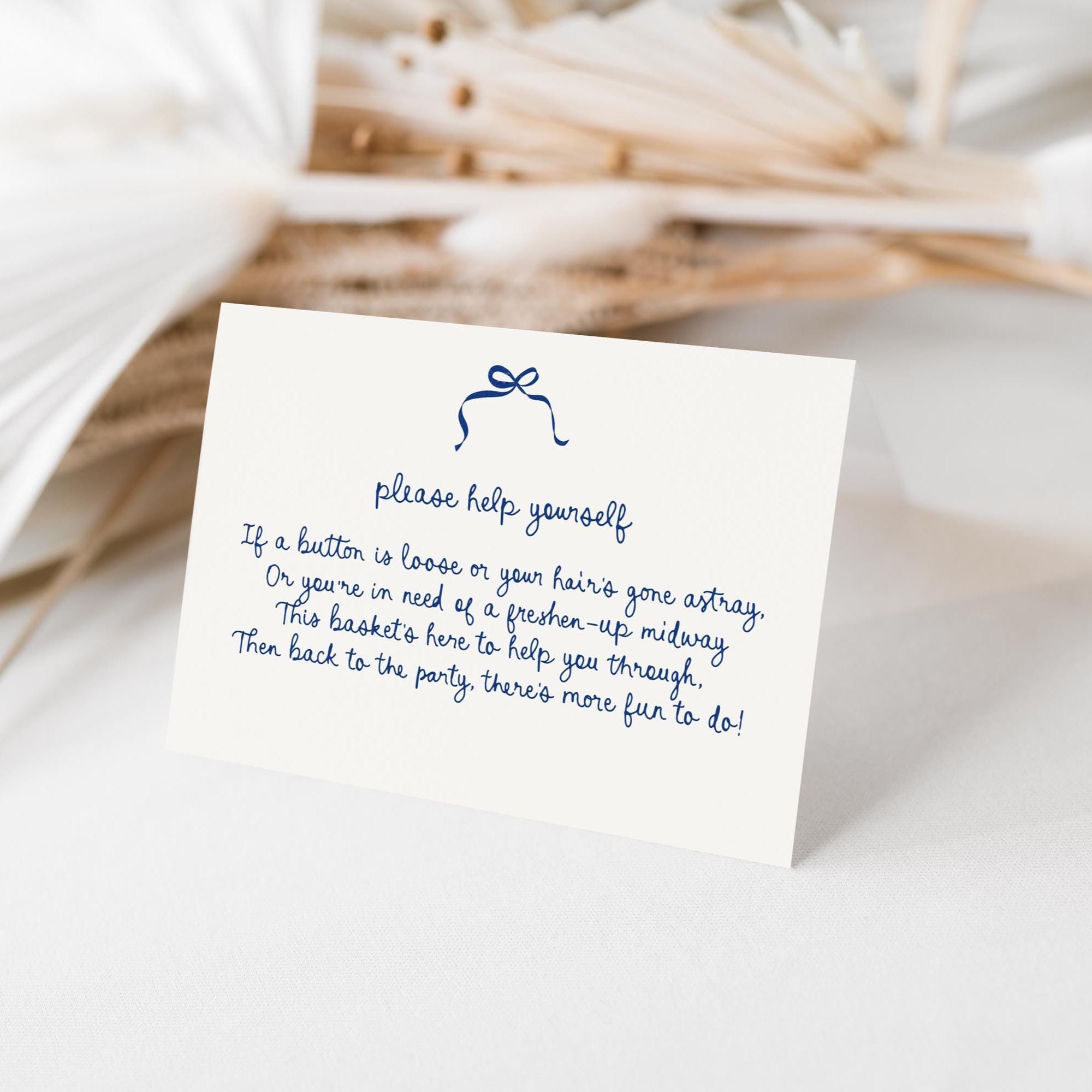 Toileties Sign Blue Bathroom Sign Printable, Whimsical Wedding Toiletries or Party ...